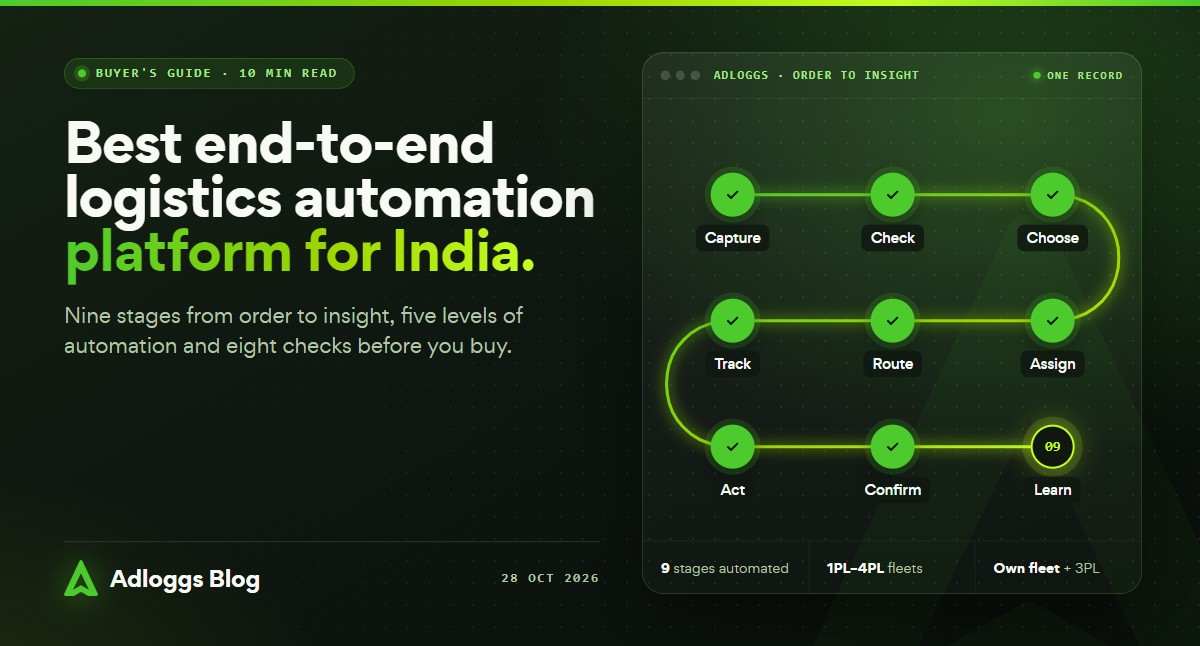 Best End-to-End Logistics Automation Platform for India