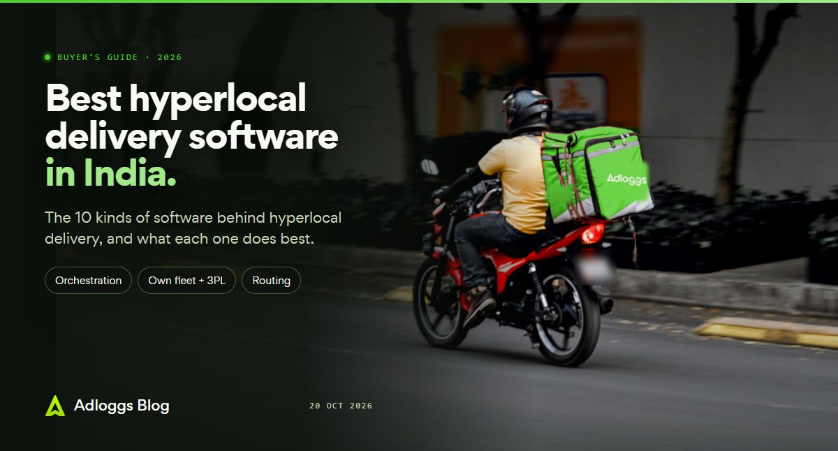 Best hyperlocal delivery software in India